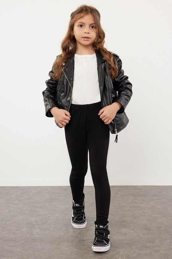 Trendyol Trendyol Girl's Black Basic Knitted Tights