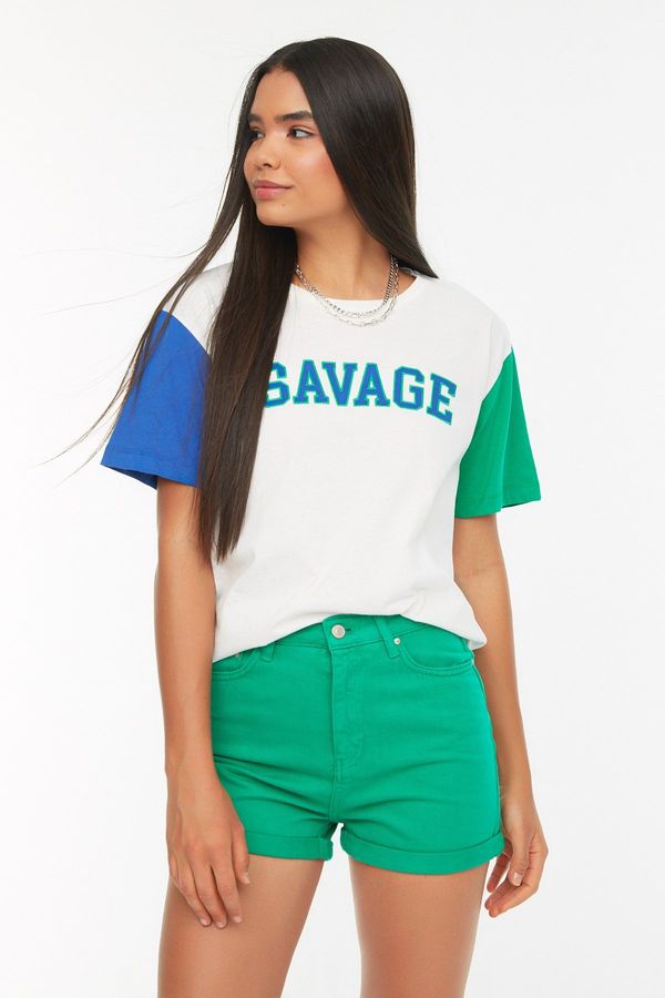 Trendyol Trendyol Green Denim Shorts