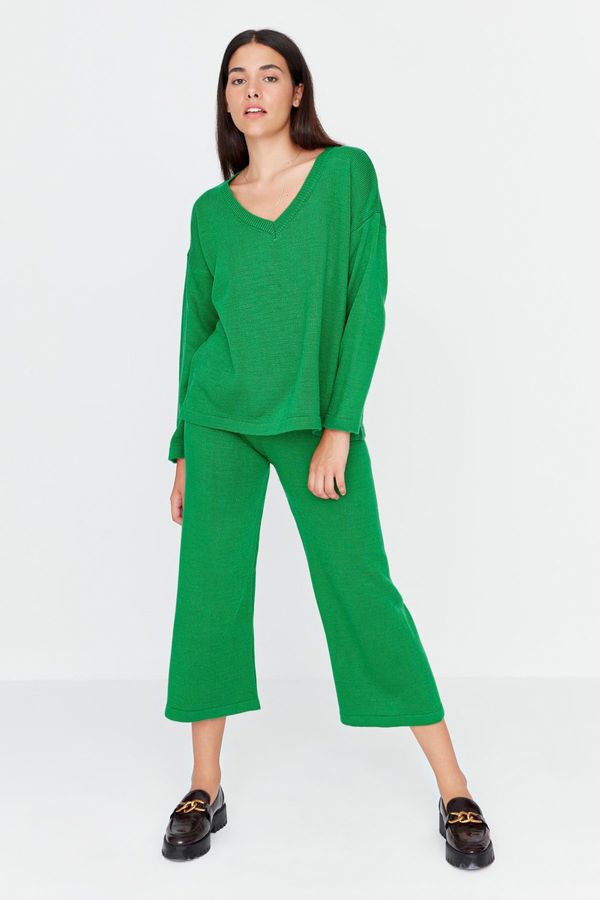 Trendyol Trendyol Green Oversized Knitwear Top and Bottom Set