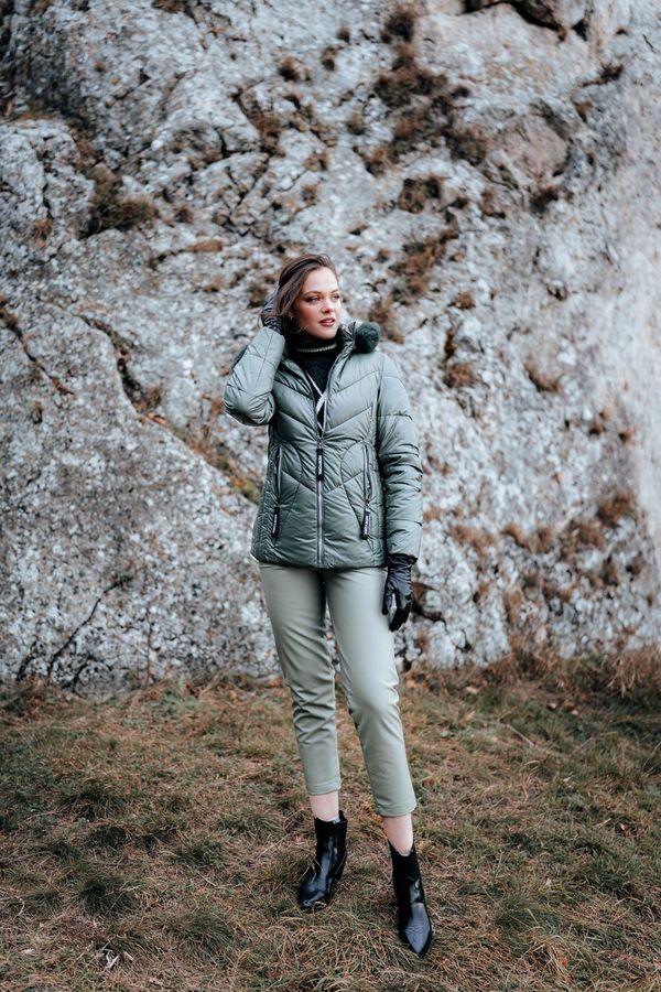 Trendyol Trendyol kaki mrkva tkane prednje zakopčane hlače od umjetne kože