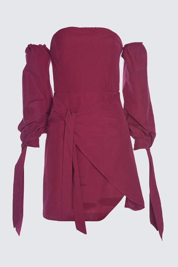 Trendyol Trendyol Medum obvezujuća detaljna haljina