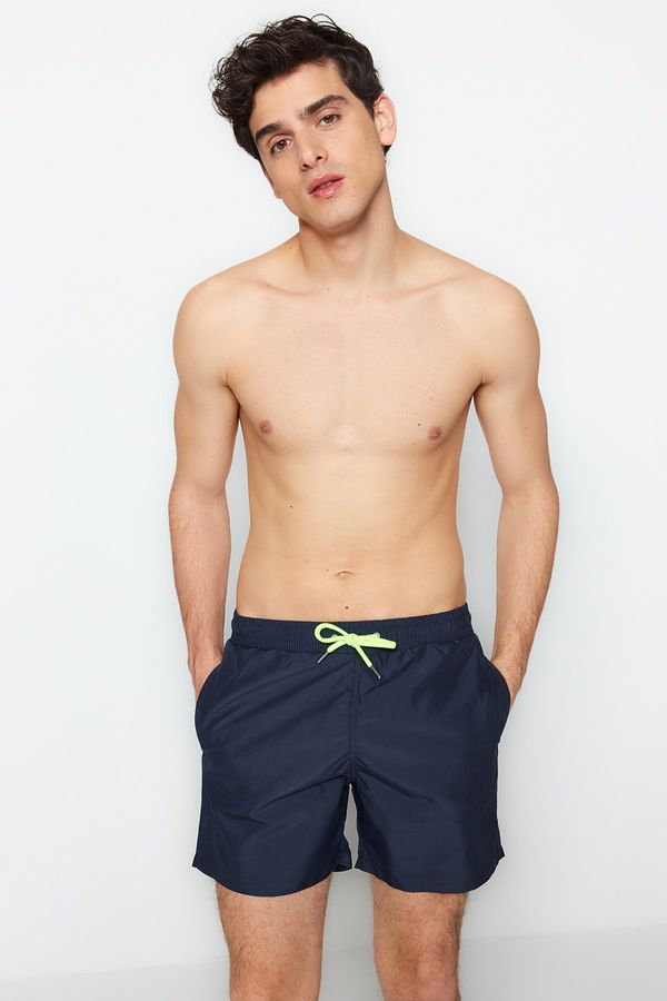 Trendyol Trendyol Navy Blue Basic Standard Size Swimsuit Sea Shorts