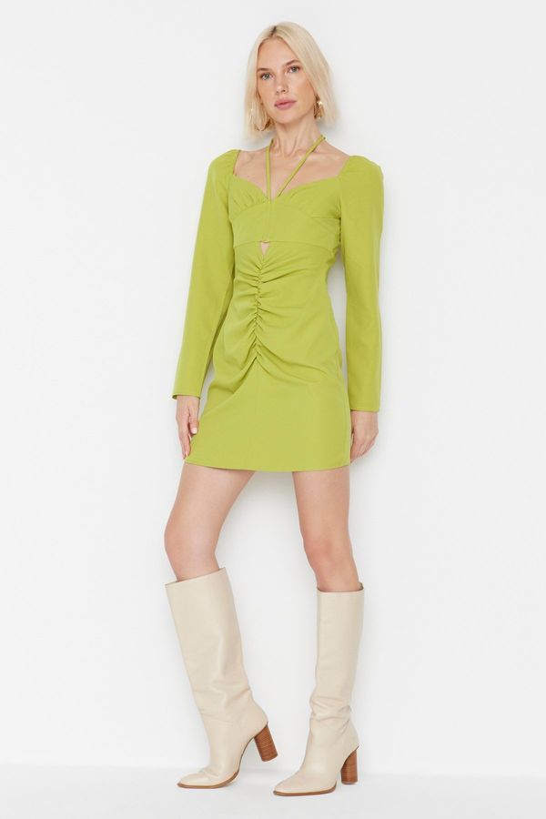 Trendyol Trendyol ograničeno izdanje zelene plisirane haljine