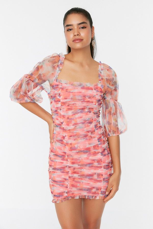 Trendyol Trendyol Raznobojna detaljna večernja haljina