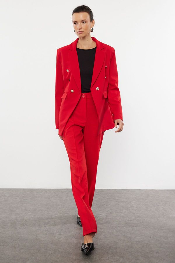 Trendyol Trendyol Red Woven Blazer Jacket