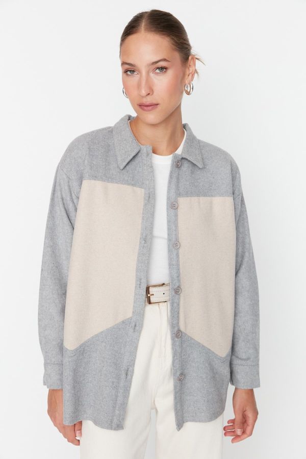 Trendyol Trendyol Stone Color Block Shirt