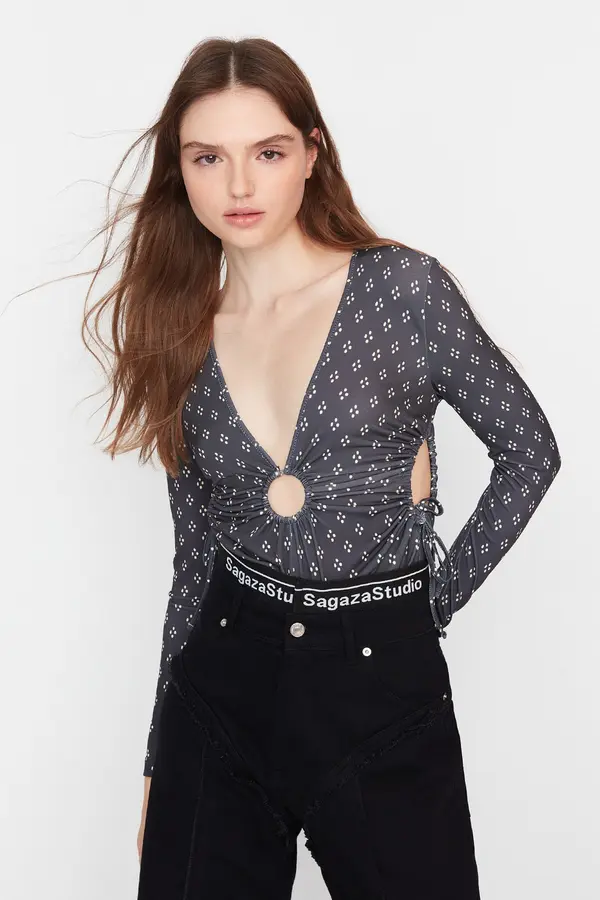 Trendyol Trendyol X Sagaza Studio Multicolored Cut Out Detailed Body