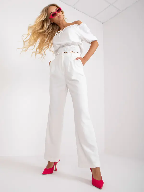 RUE PARIS Trousers-TO-SP-18155.21P-white