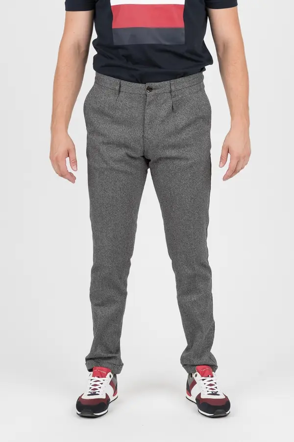 Tommy Hilfiger Trousers - TOMMY HILFIGER STRAIGHT CHINO MOULINE TWILL grey