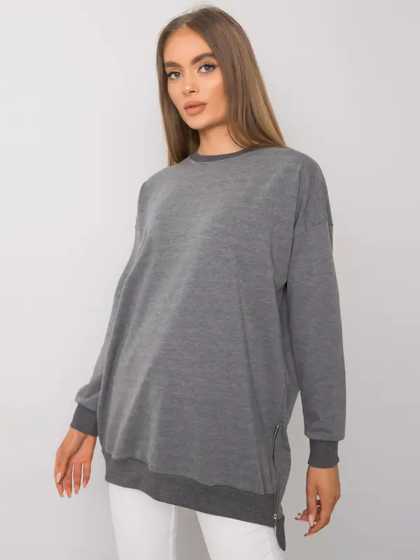 BASIC Feel Good Tunic-RV-TU-7187.26-dark gray