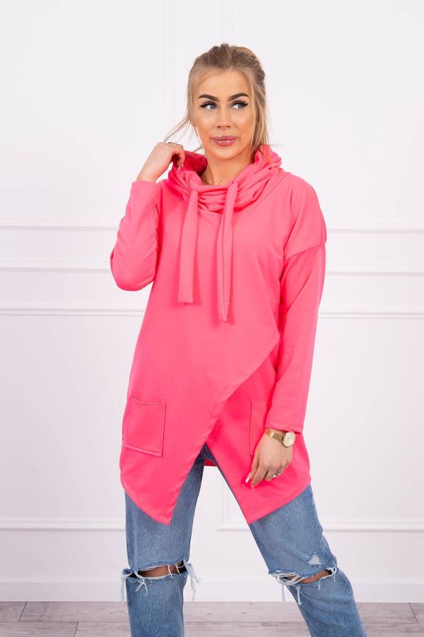 Kesi Tunic with clutch front Oversize pink neon