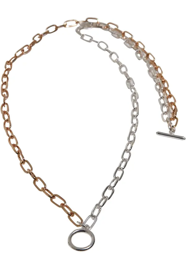 Urban Classics Two-tone layered necklace - gold and silver colors