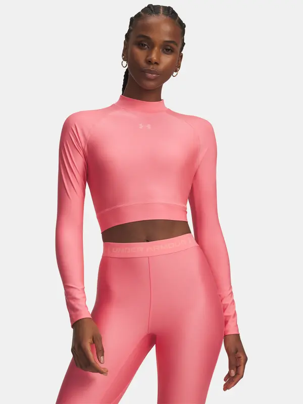 Under Armour Under Armour HeatGear Crop Mock majica s dugim rukavima - ružičasta