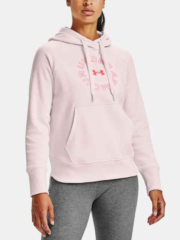 Under Armour Under Armour Mikina Rival Fleece Metallic Hoodie-PNK