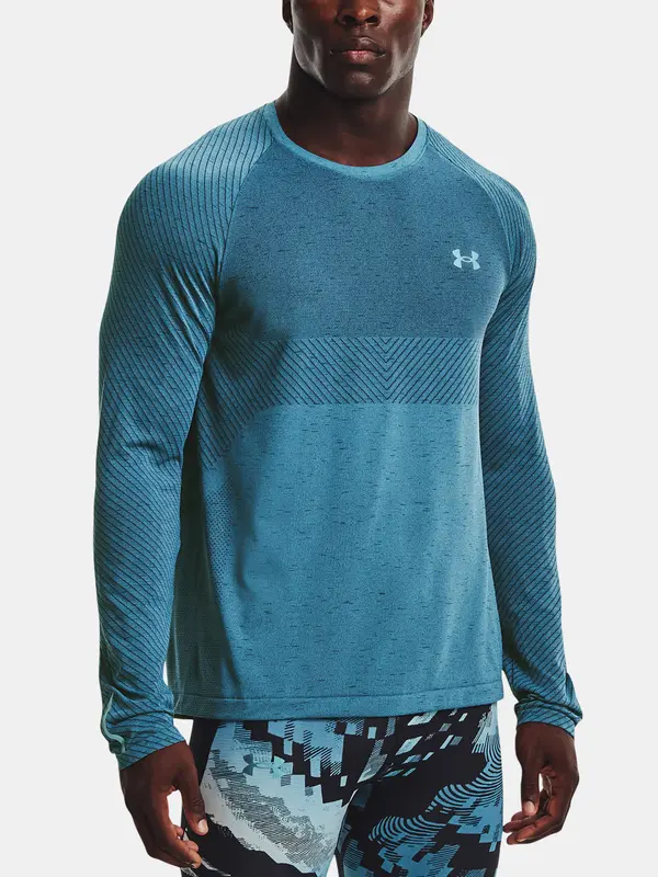 Under Armour Under Armour Seamless Run T-Shirt LS-BLU - Mens