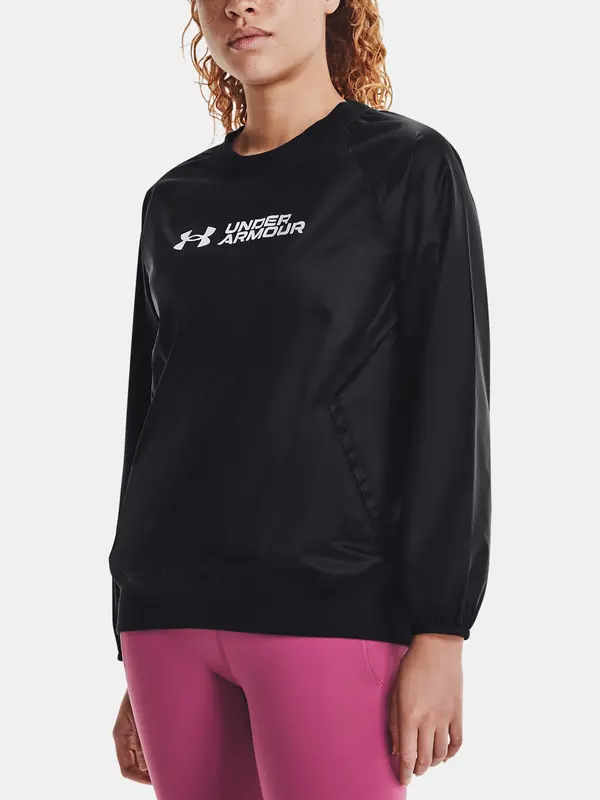 Under Armour Under Armour Sweatshirt Recover Woven Shine Crew-BLK - Women's