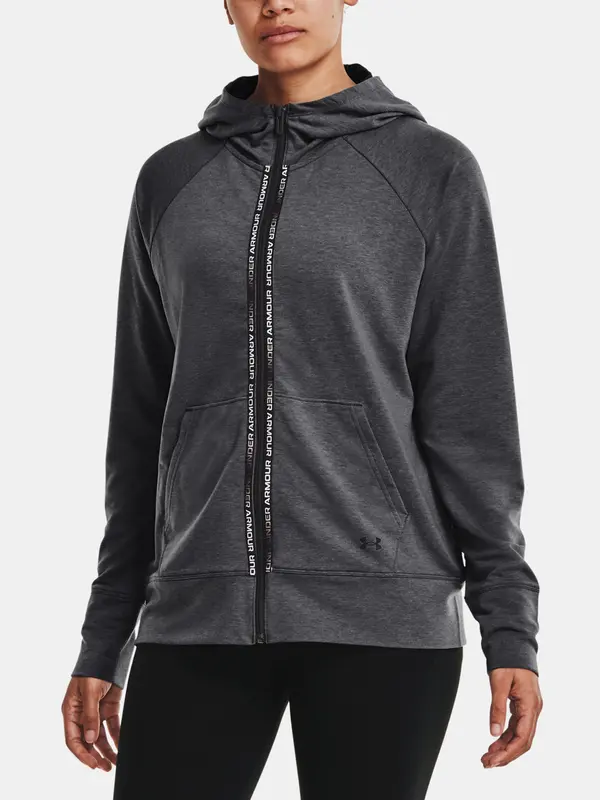 Under Armour Under Armour Sweatshirt Rival Terry Taped FZ Hoodie-GRY - Women's