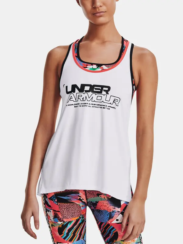 Under Armour Under Armour Tank Top Knockout Tank CB Graphic-WHT - Ladies