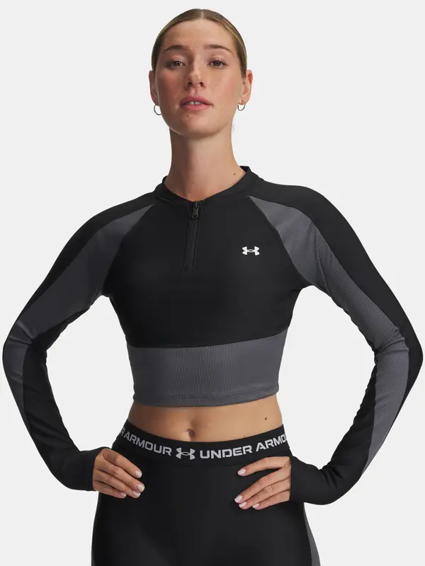 Under Armour Under Armour UA HG Rib 1/4 Zip-BLK Women's T-Shirt - Women's