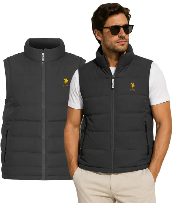 US Polo Assn US Polo Assn. - Muški prsluk sive boje