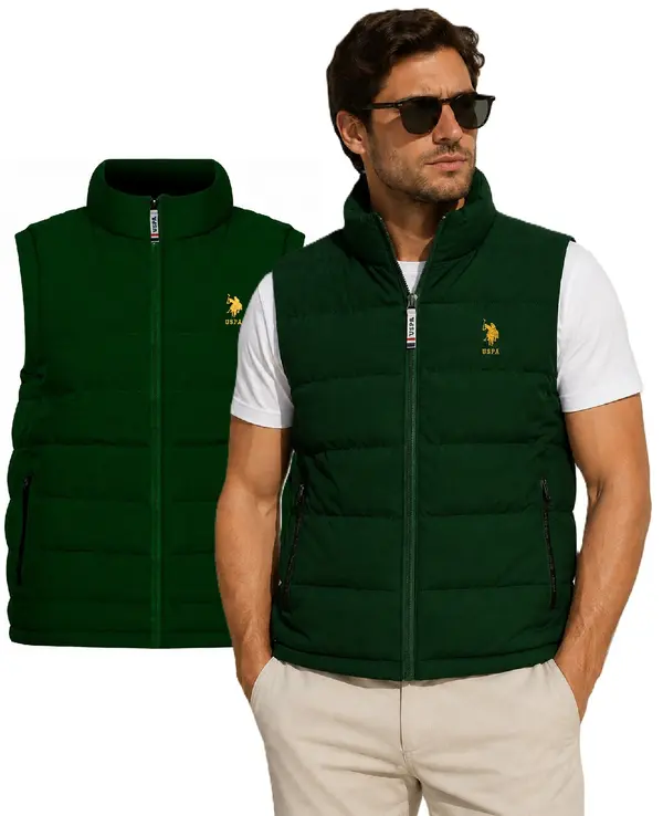 US Polo Assn US Polo Assn. - Muški prsluk tamnozelene boje