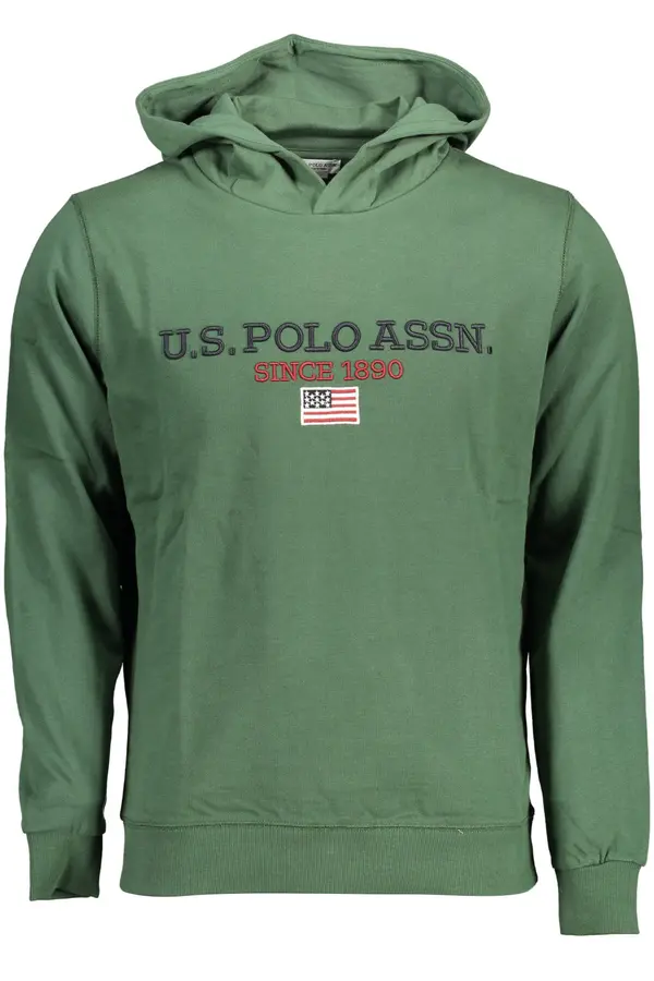 U.S. Polo Assn. US Polo zelena majica s kapuljačom