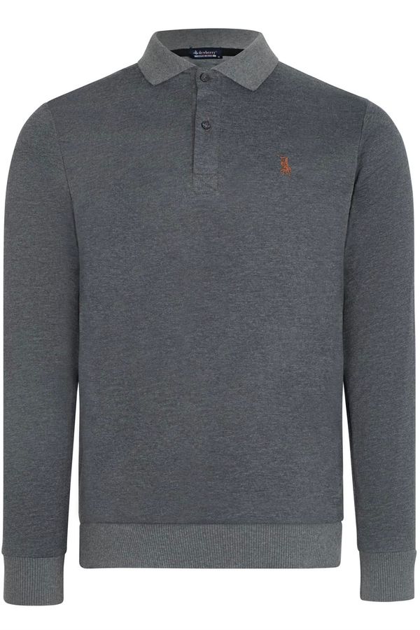 dewberry V4007 DEWBERRY MEN'S SWEATSHIRT-DARK ANTHRACITE