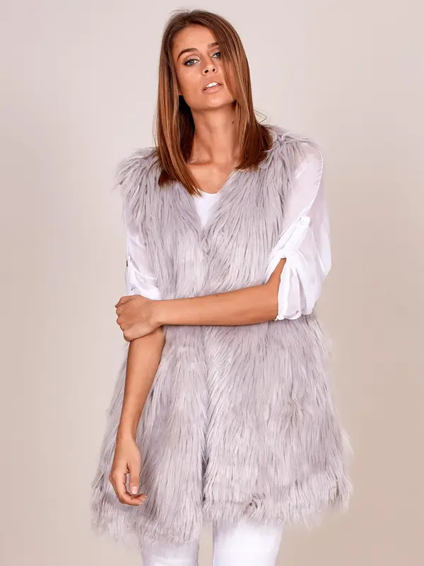 Wool Fashion Italia Vest-AT-KZ-173501A-1.12P-light gray