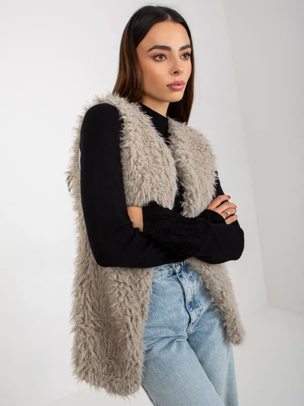 Wool Fashion Italia Vest-AT-KZ-21501.22P-light gray