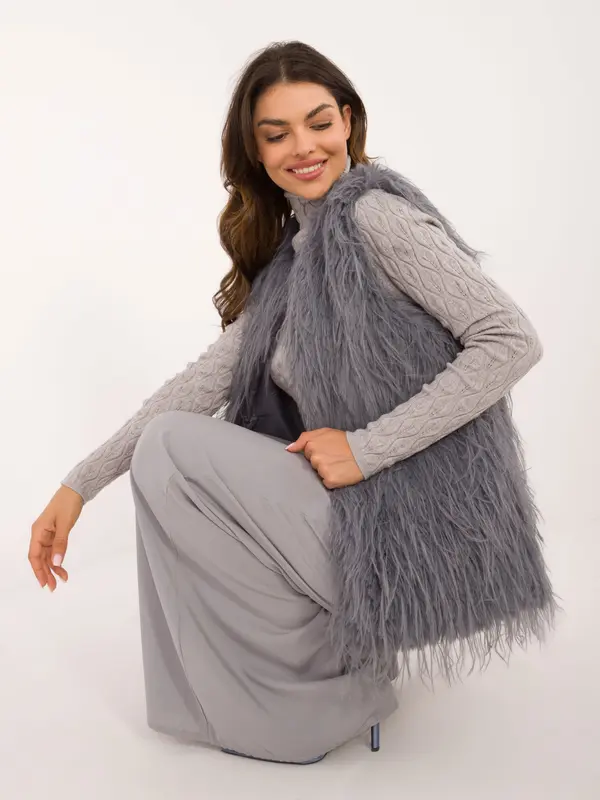 Wool Fashion Italia Vest-AT-KZ-2349-1.21-dark gray