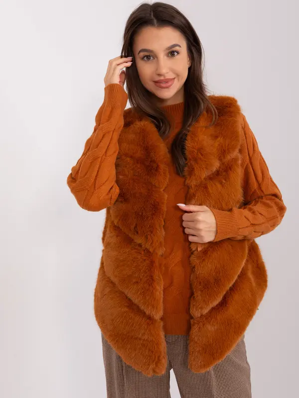 Wool Fashion Italia Vest-AT-KZ-2349.00P-light brown