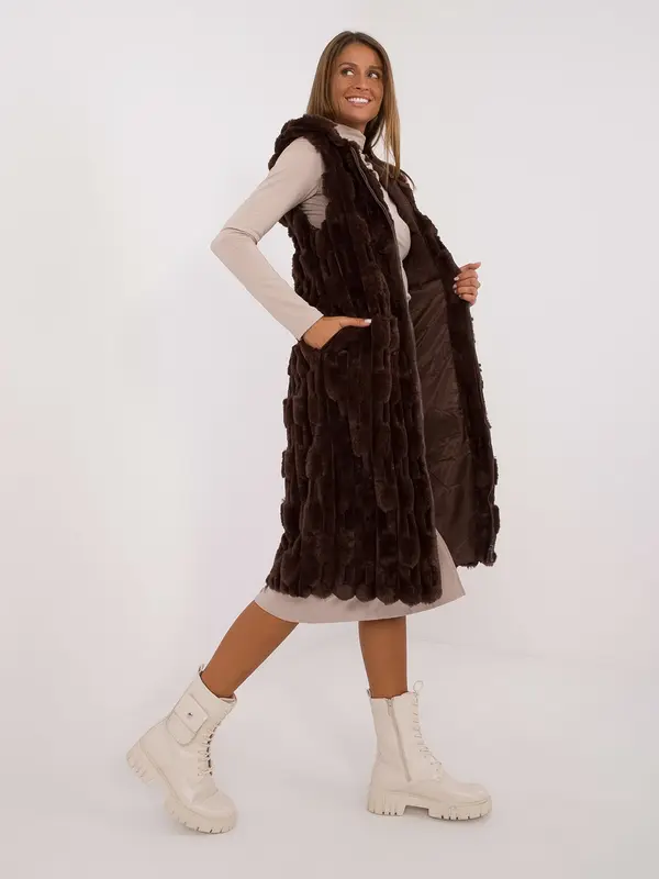 Wool Fashion Italia Vest-AT-KZ-2368-1.07-dark brown
