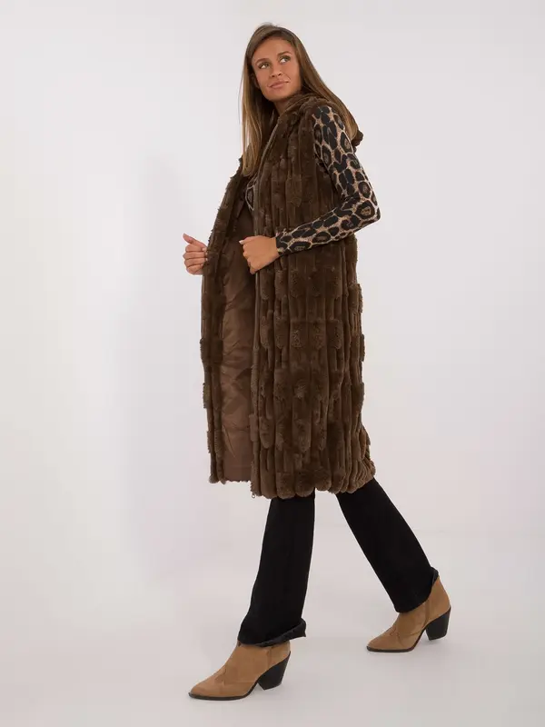 Wool Fashion Italia Vest-AT-KZ-2368-1.08-dark brown