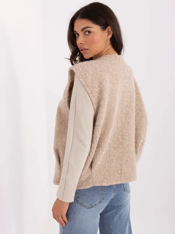 RUE PARIS Vest-IT-KZ-FL9622.29P-light beige