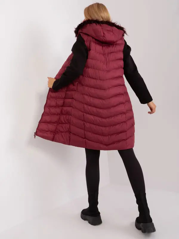 RUE PARIS Vest-RV-KZ-008.00P-burgundy