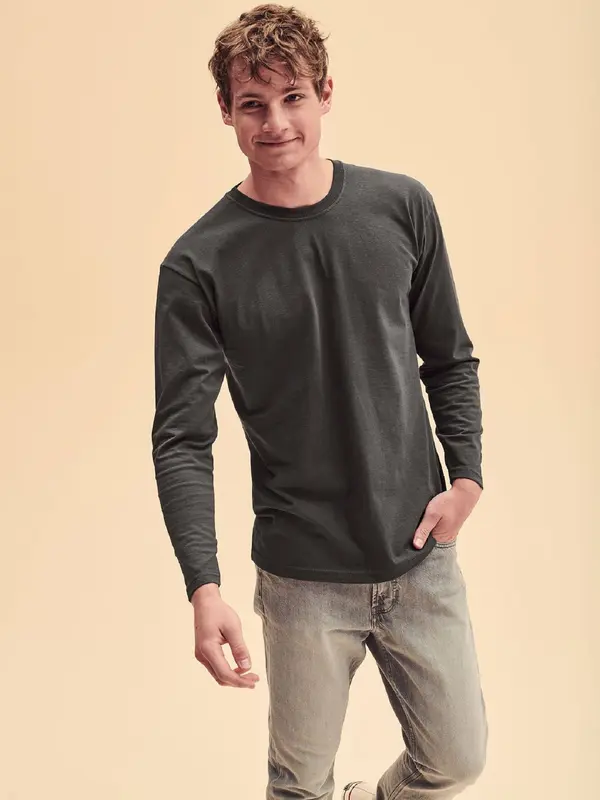 Fruit of the Loom Vrijednosni grafit dugih rukava plod tkalačkog stana