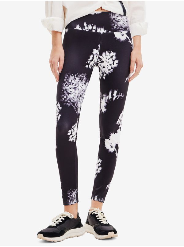 DESIGUAL White and Black Women Patterned Leggings Desigual Agnes - Women