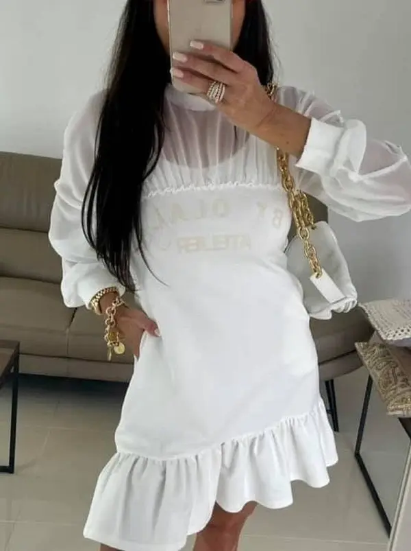 By o la la White dress By o la la cxp0741. R01