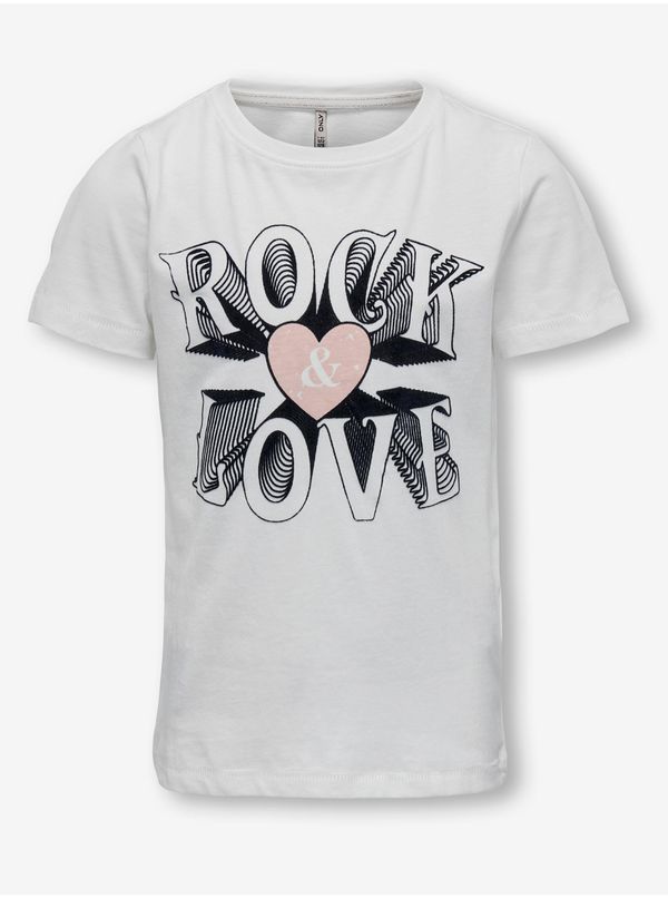 Only White Girls' T-Shirt ONLY Maggie - Girls