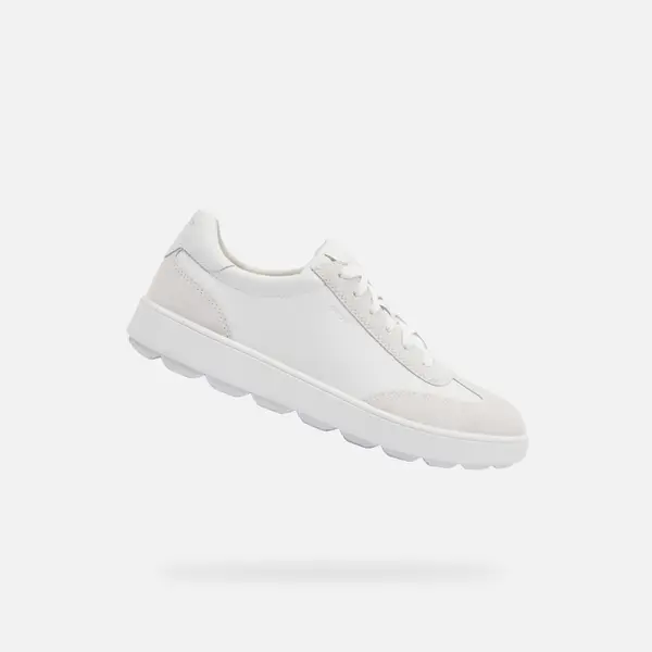 GEOX White Men's Geox Spherica Ecub-1 Sneakers - Men's