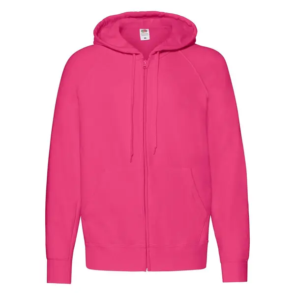 Fruit of the Loom White Men's Hoodie Lightweight Zip Thru Hooded Sweat Fruit of the Loom