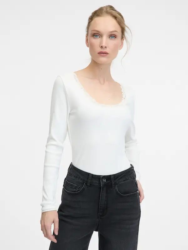 Orsay White Women's Long Sleeve T-Shirt ORSAY - Women's