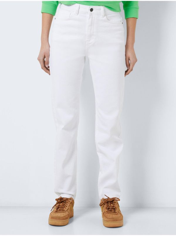 Noisy May White women's straight fit jeans Noisy May Moni - Women's