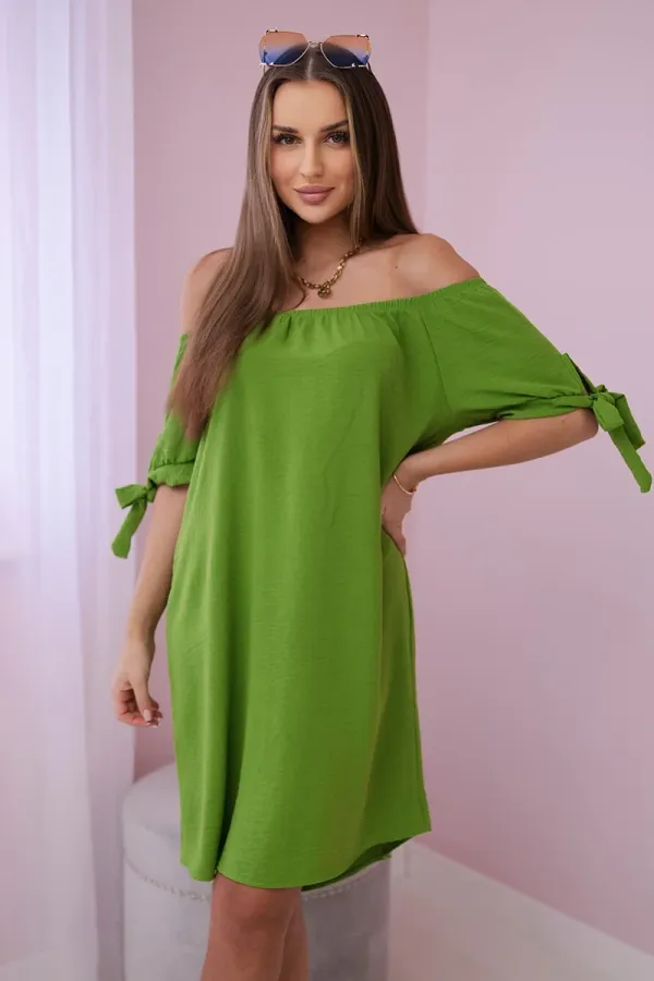 Kesi Włoski Włoski Dress tied on the sleeves mint olive