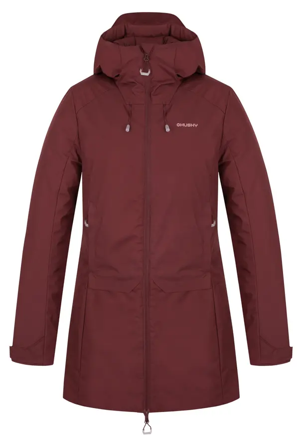 HUSKY Women's stuffed hardshell jacket HUSKY Naveli L dark burgundy