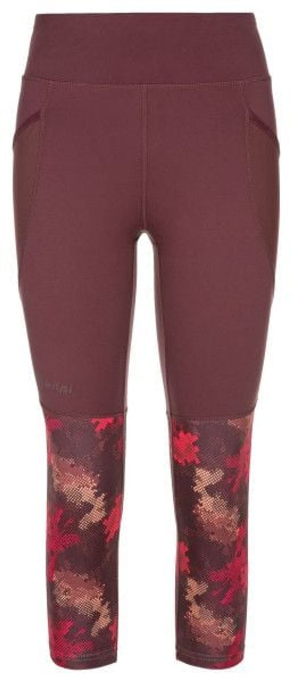 Kilpi Women's 3/4 fitness leggings Kilpi SOLAS-W dark red