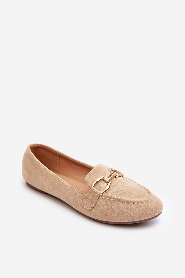 Kesi Women's beige Ghana loafers with embellishment