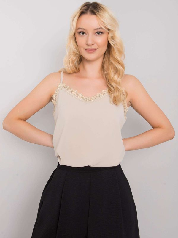 Fashionhunters Women's beige top