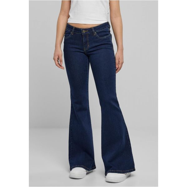 Urban Classics Women's Bell-bottomed Jeans - Navy Blue
