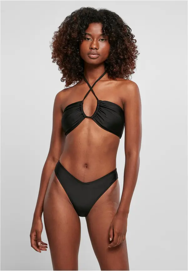 Urban Classics Women's Bikini Recycled Hot V Black